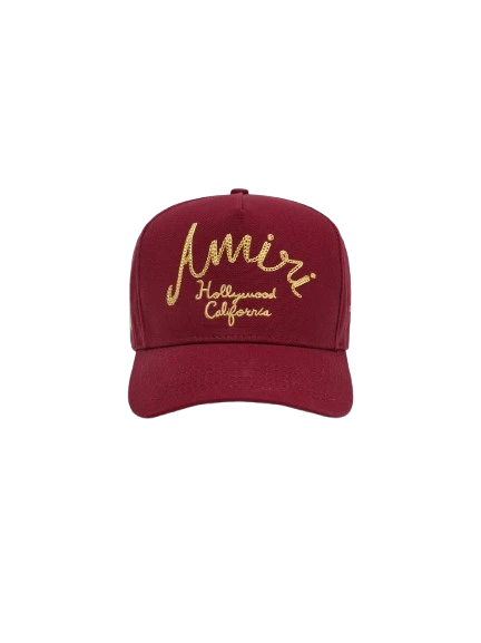 AMIRI HOLLYWOOD CANVAS HAT RED